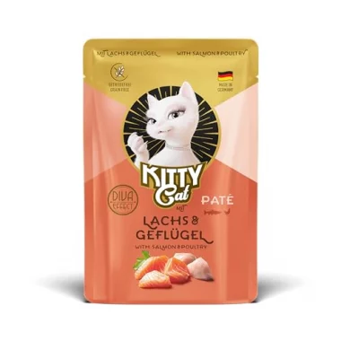 KITTY Cat Paté Lachs & Geflügel, Nassfutter für Katzen