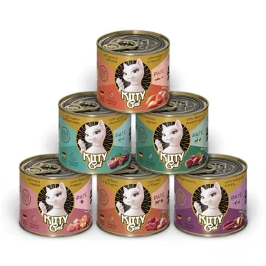 KITTY Cat Paté Mix 2 Nassfutter Katzenfutter mit Taurin, Lachsöl und Grünlippmuschel