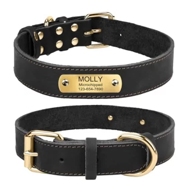 TagME Hundehalsband Personalisiert aus Leder