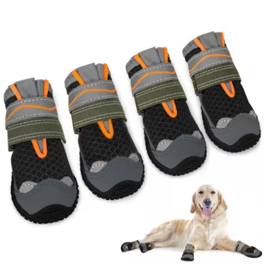 SlowTon Hundeschuhe Pfotenschutz, 4 Stück atmungsaktiv