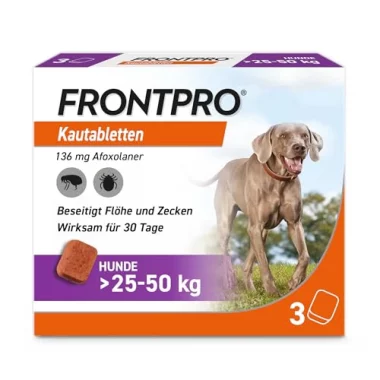 FRONTPRO Hund XL - Kautablette gegen Zecken & Flöhe