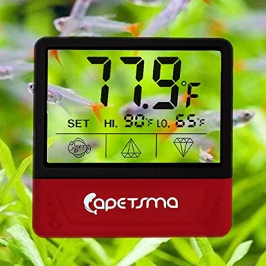 Capetsma Aquarium Thermometer, digitales Thermometer mit LCD-Display