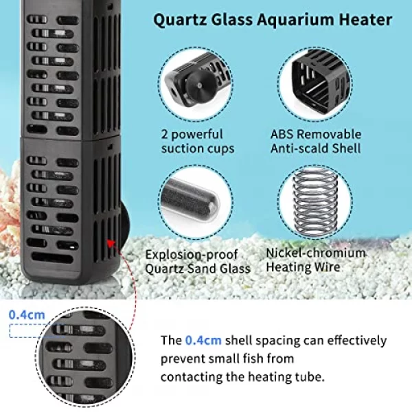 HiTauing Aquarium Heizung mit Übertemperaturschutz – Bild 3